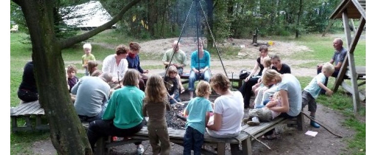 Natuurkampeerterreinen start kamperen voor groepen