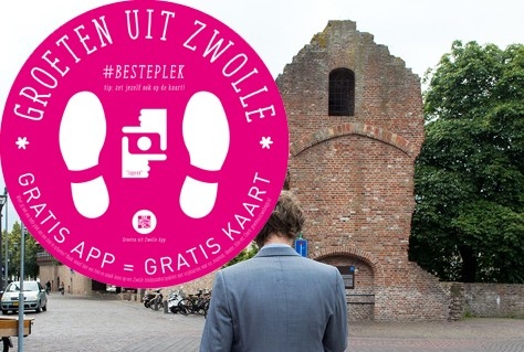 Verstuur een gratis kaart met Groeten uit Zwolle App