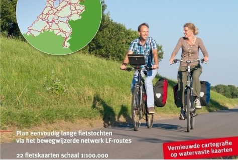 LF-fietskaart op watervast papier