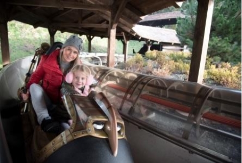 Toverland in kerstsfeer met af en toe een sneeuwbui
