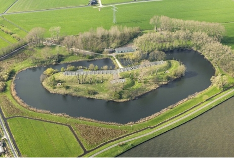 Routeapp voor waterlinielandschap