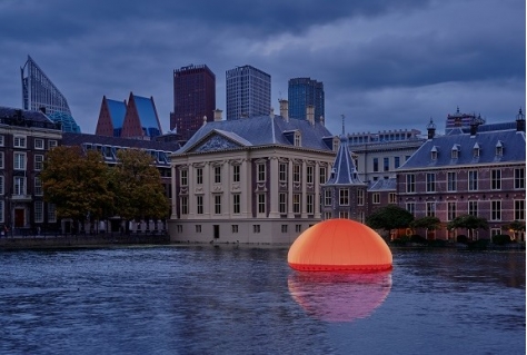 Zonsondergang in de Hofvijver