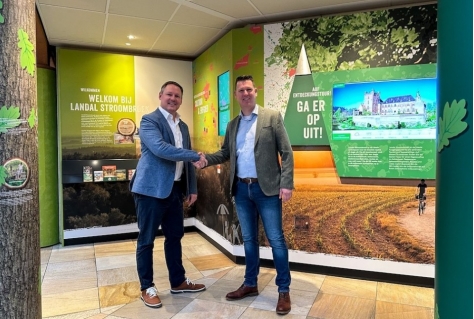 Interactieve inspiratiewand bij Landal Stroombroek 