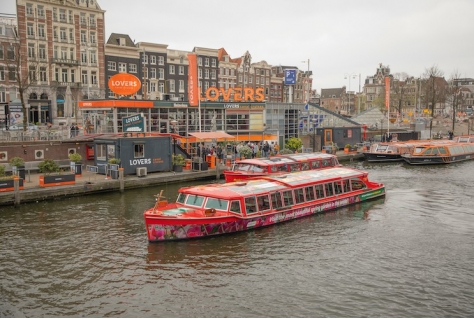 Keukenhof rondvaartboot in Amsterdamse grachten