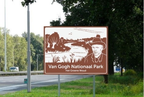 Nieuwe borden markeren Van Gogh Nationaal Park langs Brabantse snelwegen