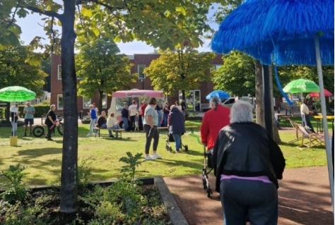 Tijdelijke camping NKC bij Abrona