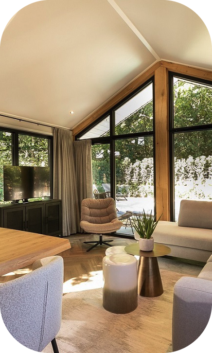 Interieur pool lodge van De Thijmense Berg.