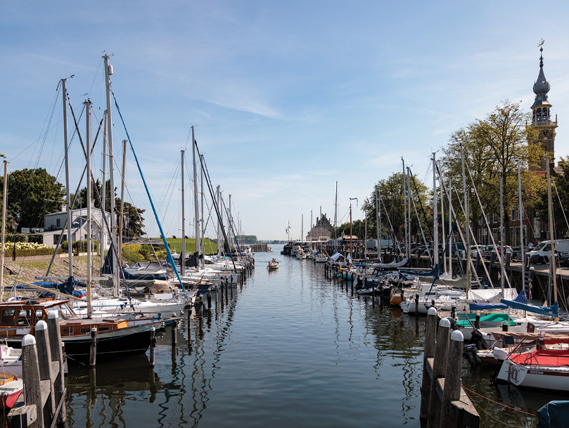 Haven van het historische stadje Veere.
