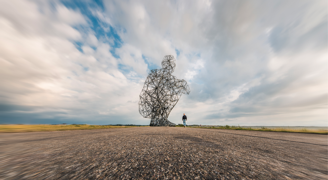 Een van de leidende beelden uit de campagne: Flevoland. Duidelijk anders.