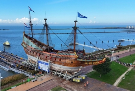 Batavia kwam vanmiddag aan land. Foto: Museum Batavialand.